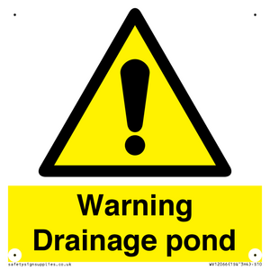 Warning Drainage pond